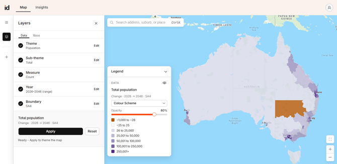 Screenshot showing the Explore view in Placemaker.