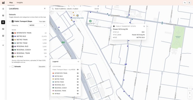 Screenshot show how to turn on an uploaded dataset