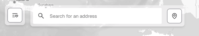 Screenshot showing the location search bar in the Placemaker map header.'